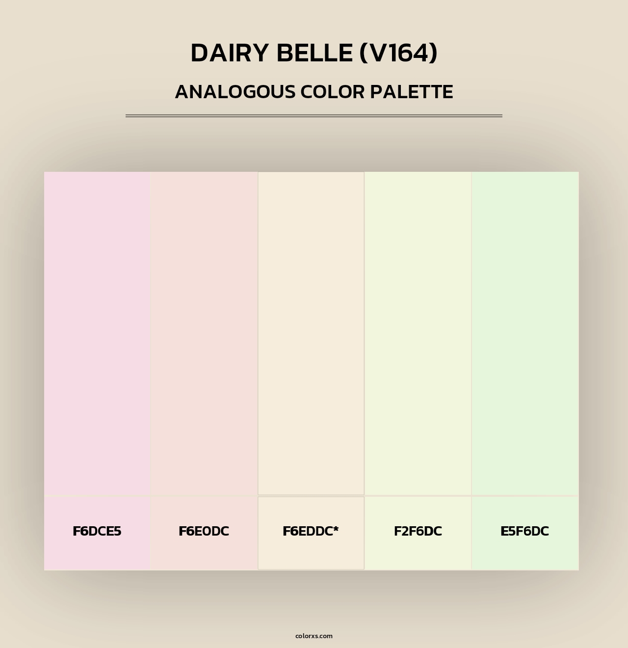 Dairy Belle (V164) - Analogous Color Palette