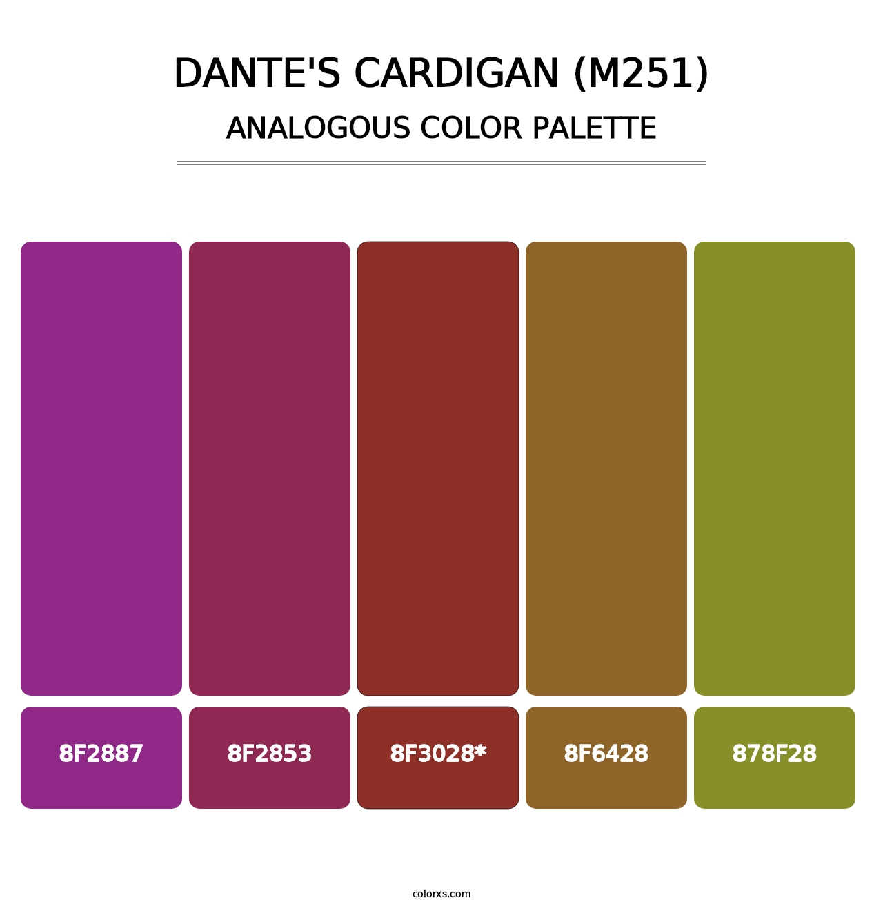 Dante's Cardigan (M251) - Analogous Color Palette