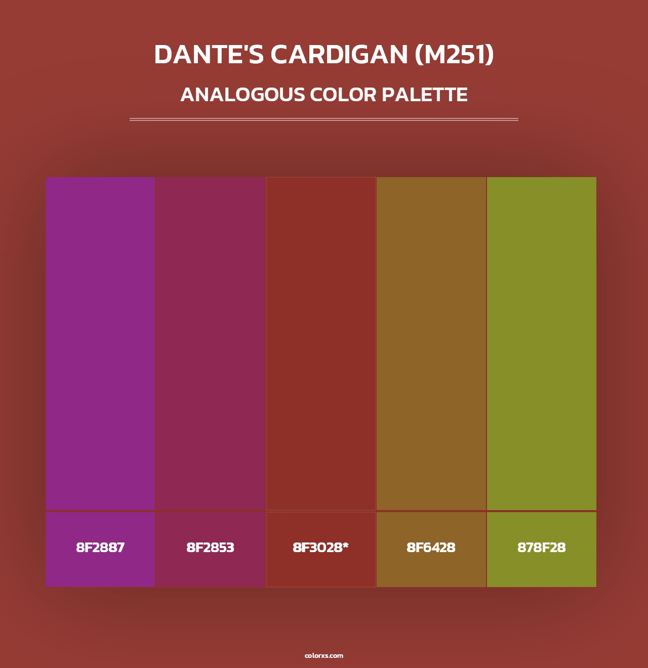Dante's Cardigan (M251) - Analogous Color Palette