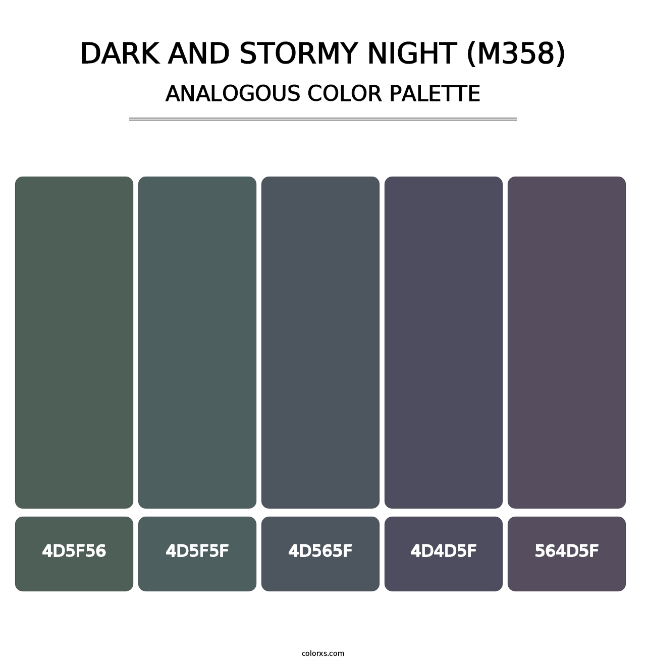 Dark and Stormy Night (M358) - Analogous Color Palette