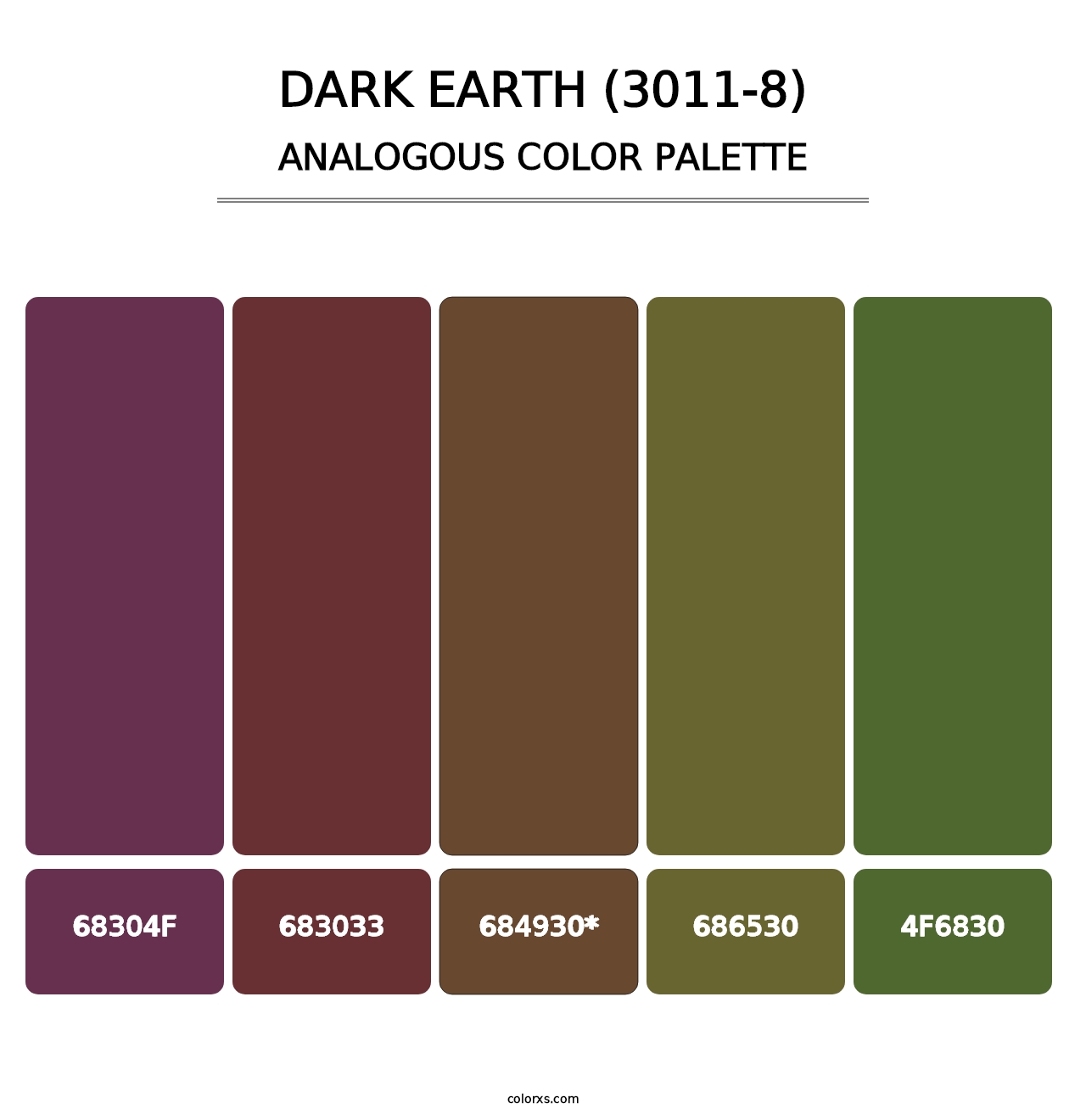 Dark Earth (3011-8) - Analogous Color Palette