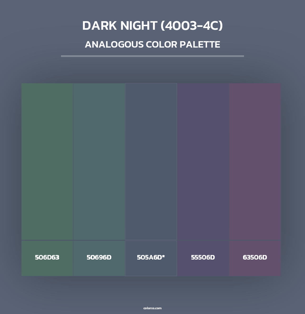 Dark Night (4003-4C) - Analogous Color Palette