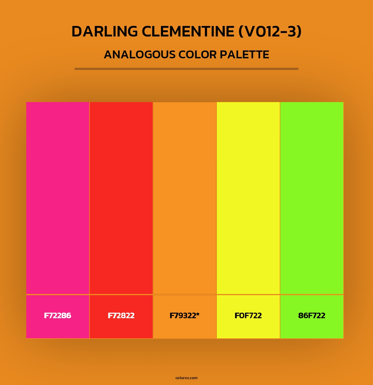 Darling Clementine (V012-3) - Analogous Color Palette