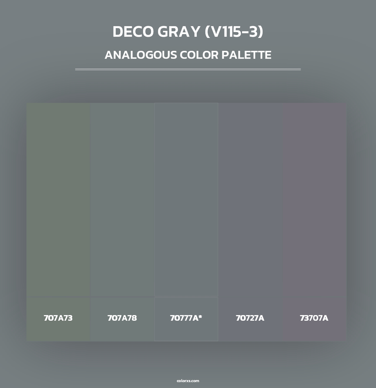 Deco Gray (V115-3) - Analogous Color Palette