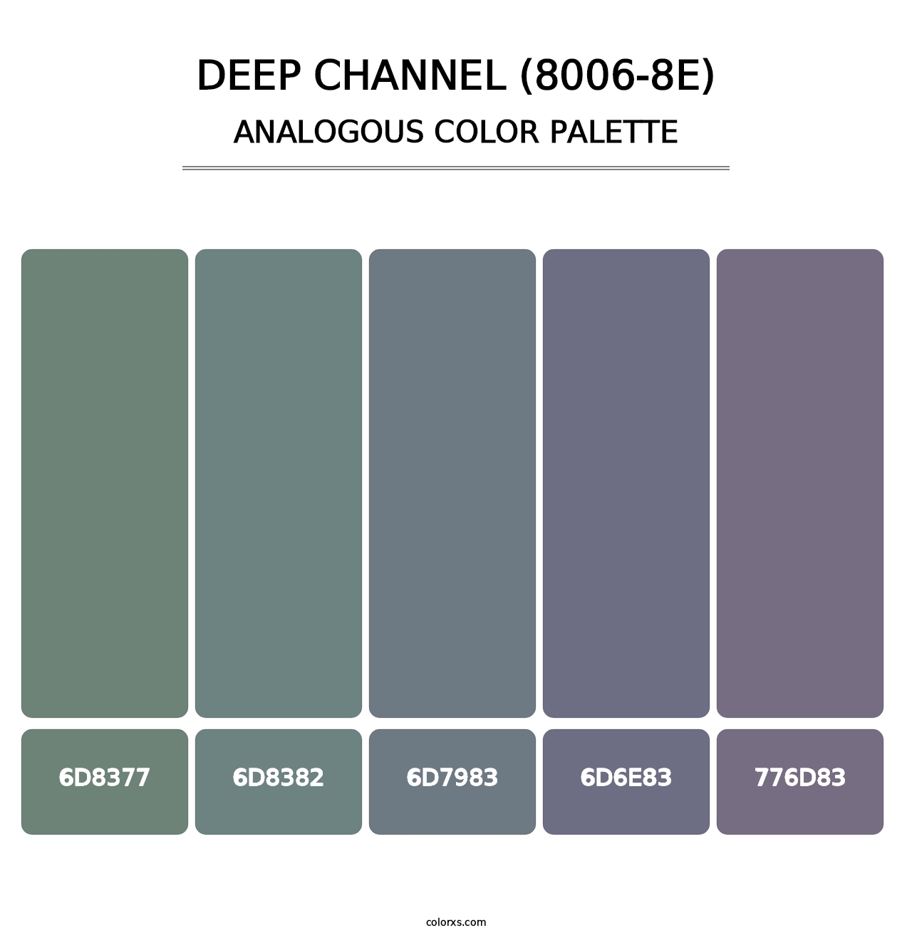 Deep Channel (8006-8E) - Analogous Color Palette