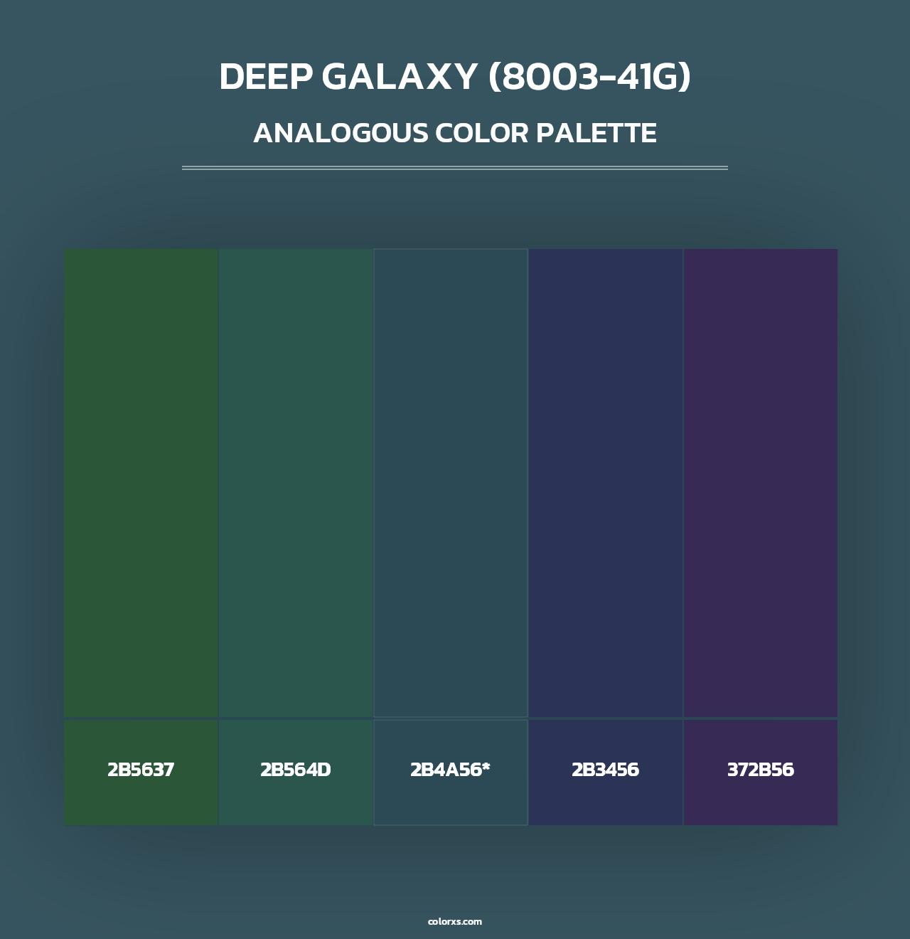 Deep Galaxy (8003-41G) - Analogous Color Palette