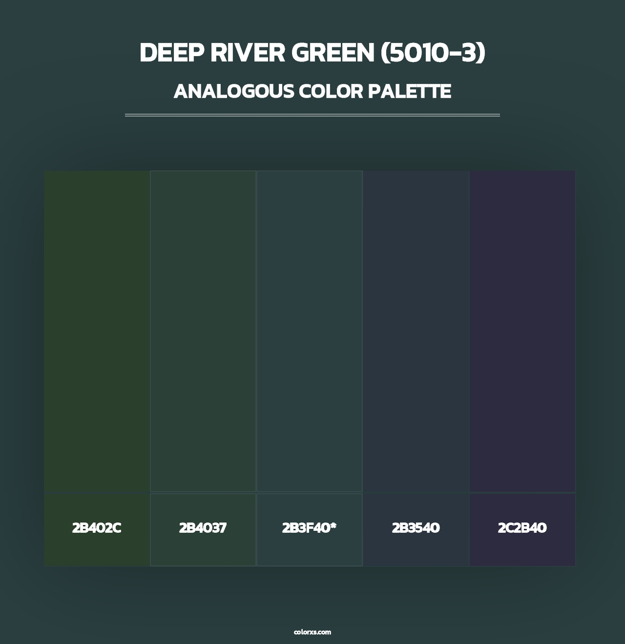 Deep River Green (5010-3) - Analogous Color Palette