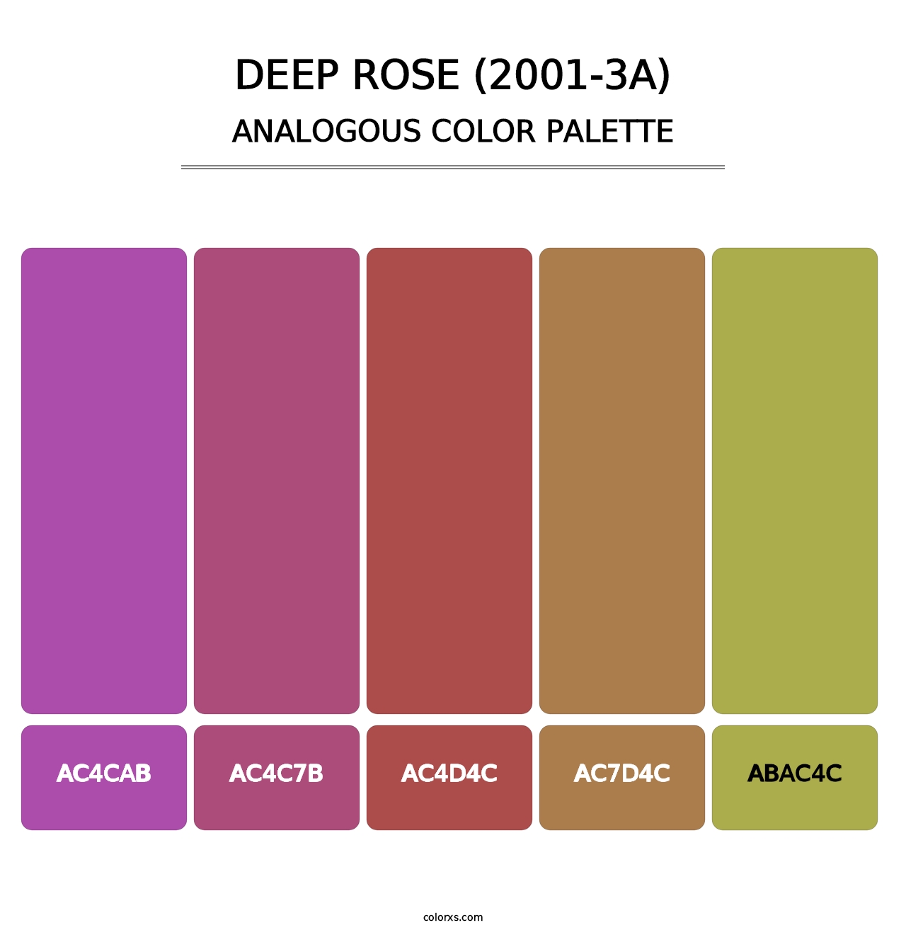 Deep Rose (2001-3A) - Analogous Color Palette
