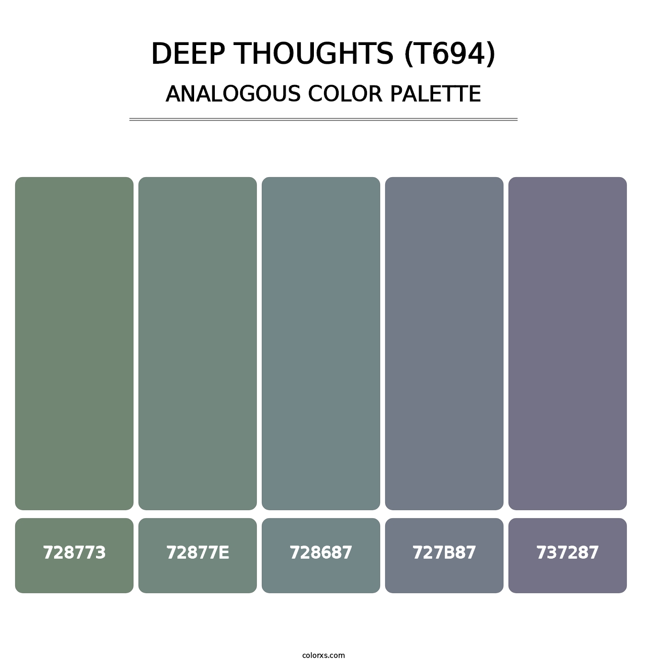 Deep Thoughts (T694) - Analogous Color Palette