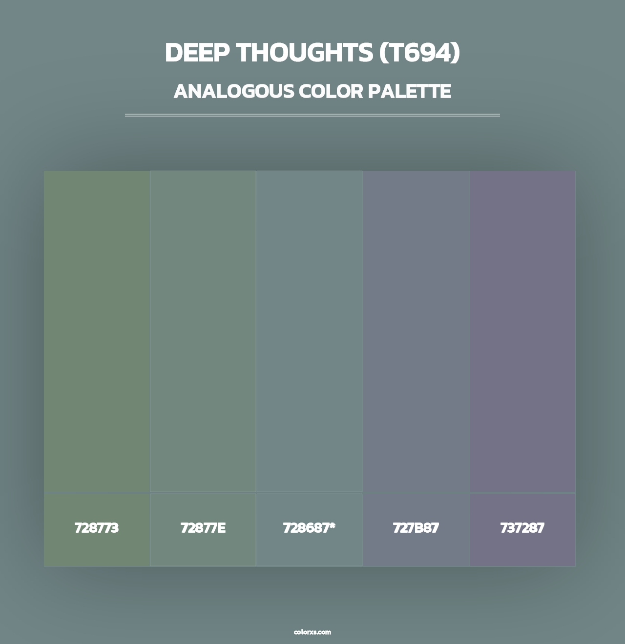 Deep Thoughts (T694) - Analogous Color Palette