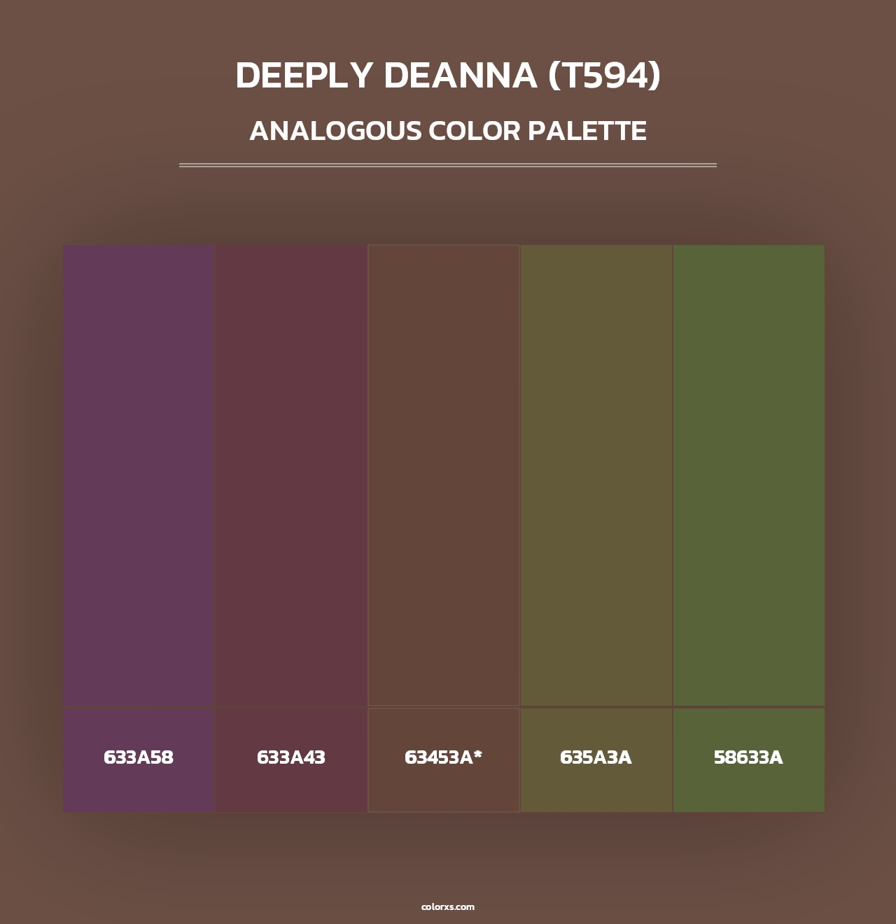Deeply Deanna (T594) - Analogous Color Palette