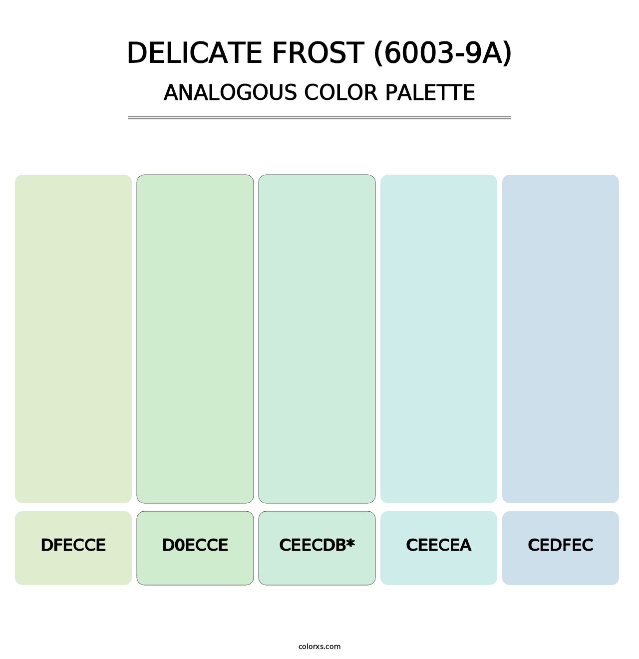 Delicate Frost (6003-9A) - Analogous Color Palette