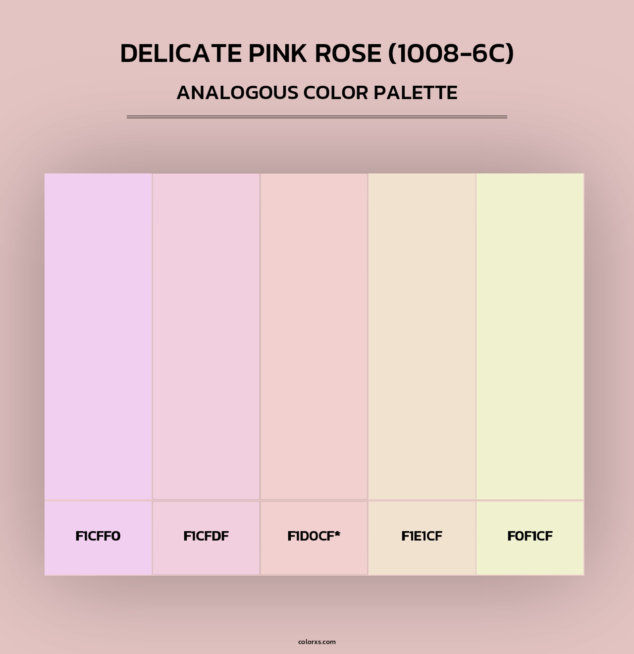 Delicate Pink Rose (1008-6C) - Analogous Color Palette