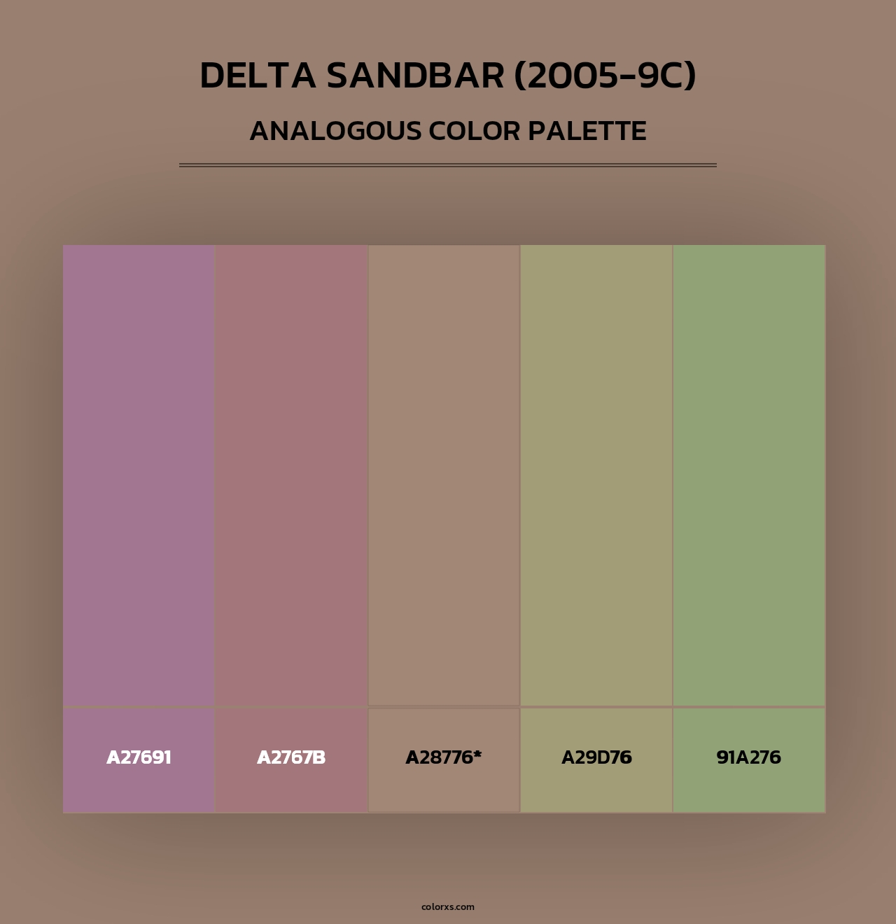 Delta Sandbar (2005-9C) - Analogous Color Palette