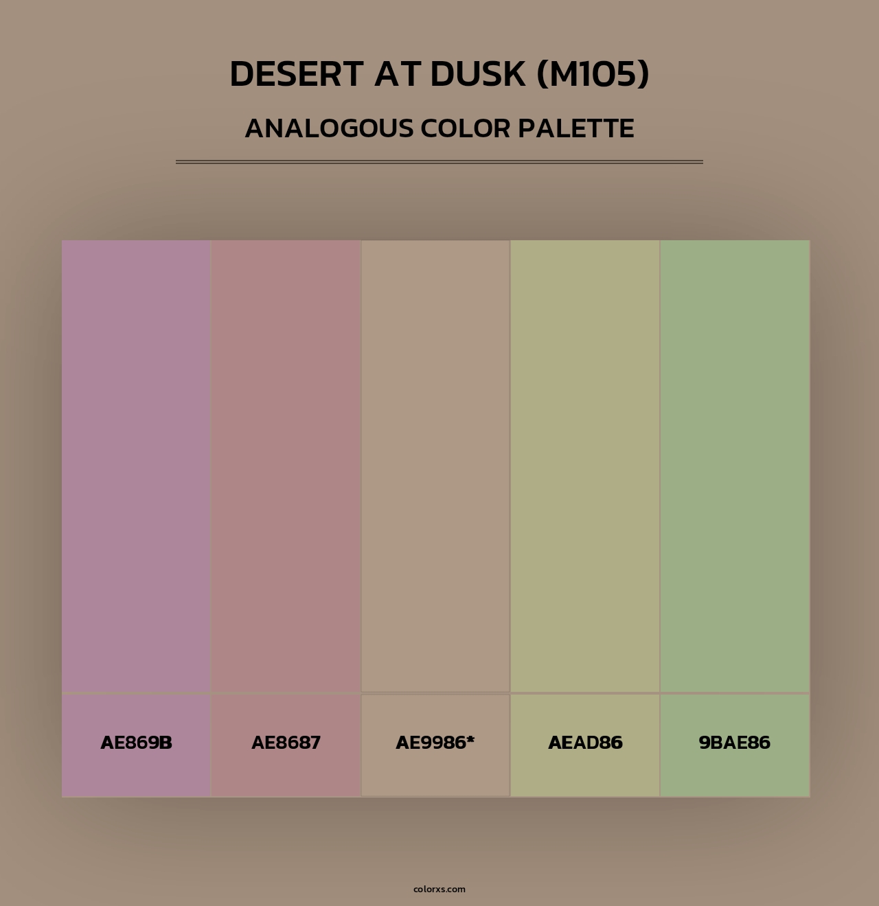 Desert at Dusk (M105) - Analogous Color Palette