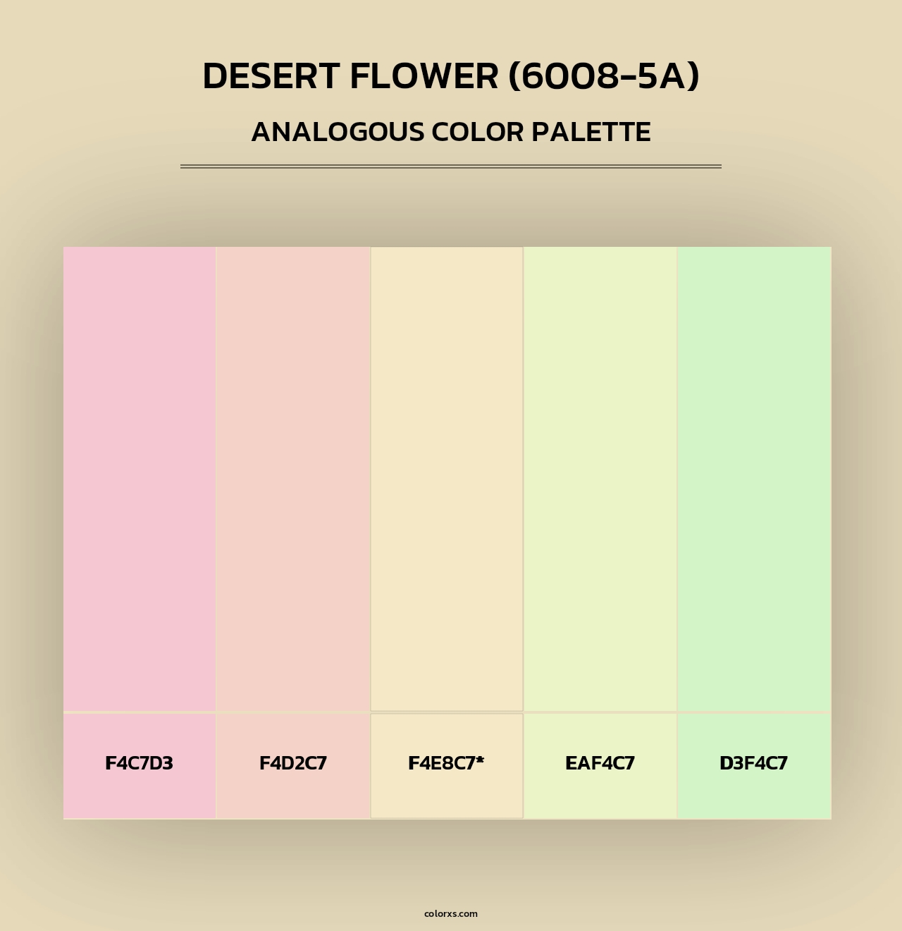 Desert Flower (6008-5A) - Analogous Color Palette