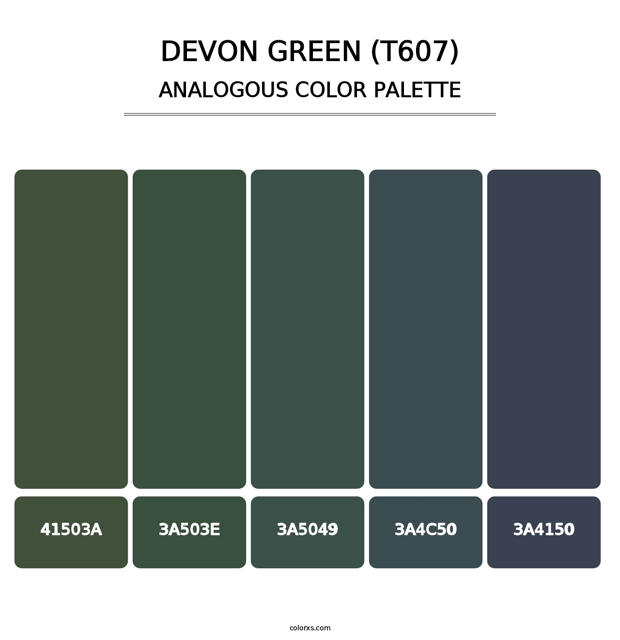 Devon Green (T607) - Analogous Color Palette