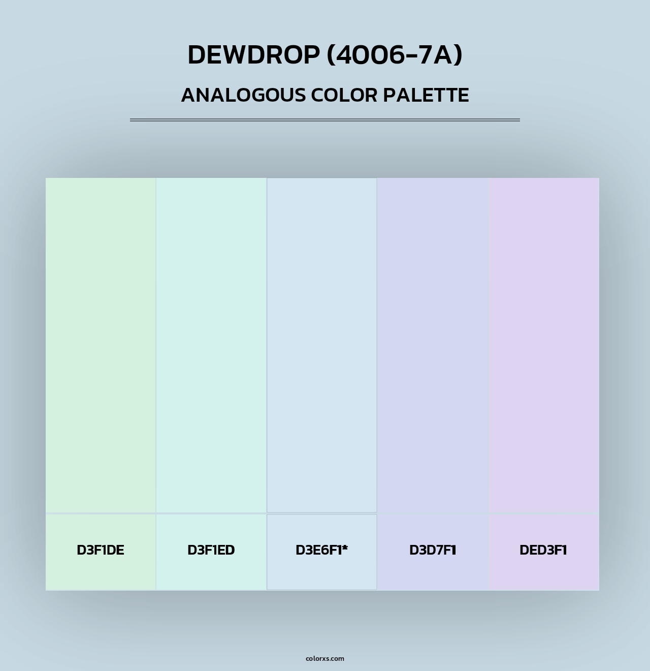 Dewdrop (4006-7A) - Analogous Color Palette