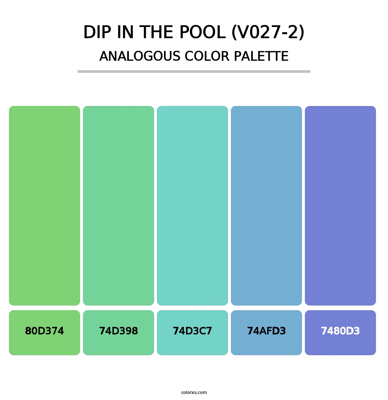 Dip in the Pool (V027-2) - Analogous Color Palette