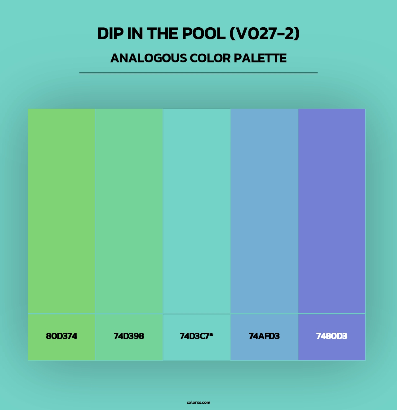 Dip in the Pool (V027-2) - Analogous Color Palette