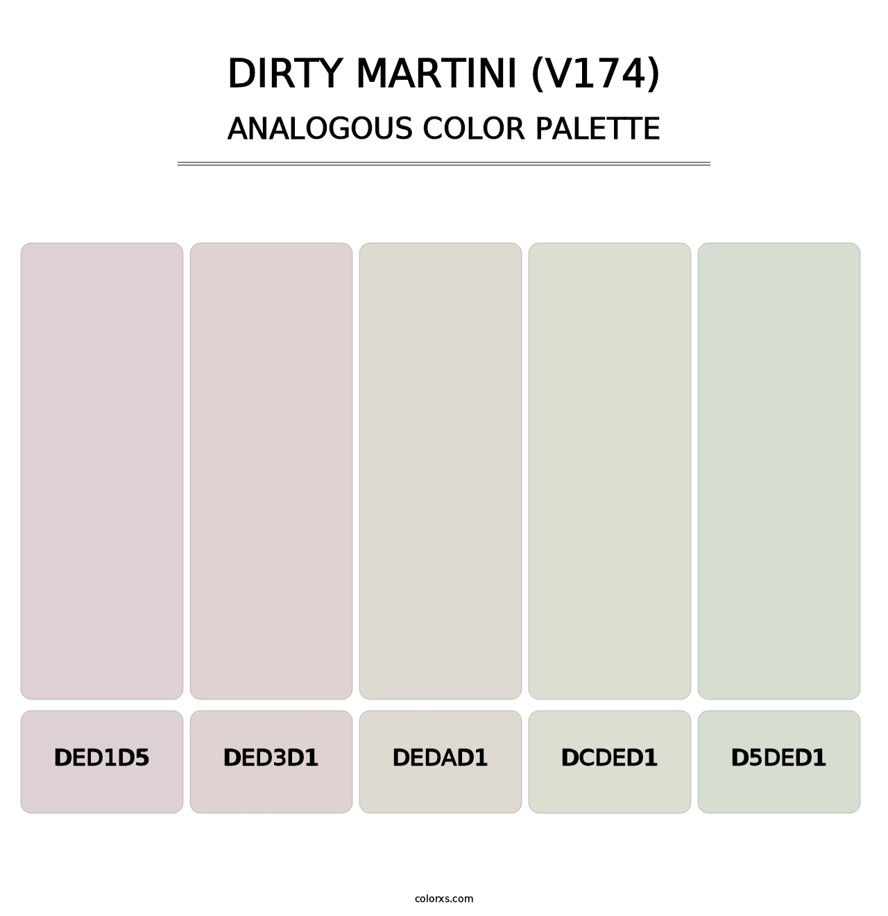 Dirty Martini (V174) - Analogous Color Palette