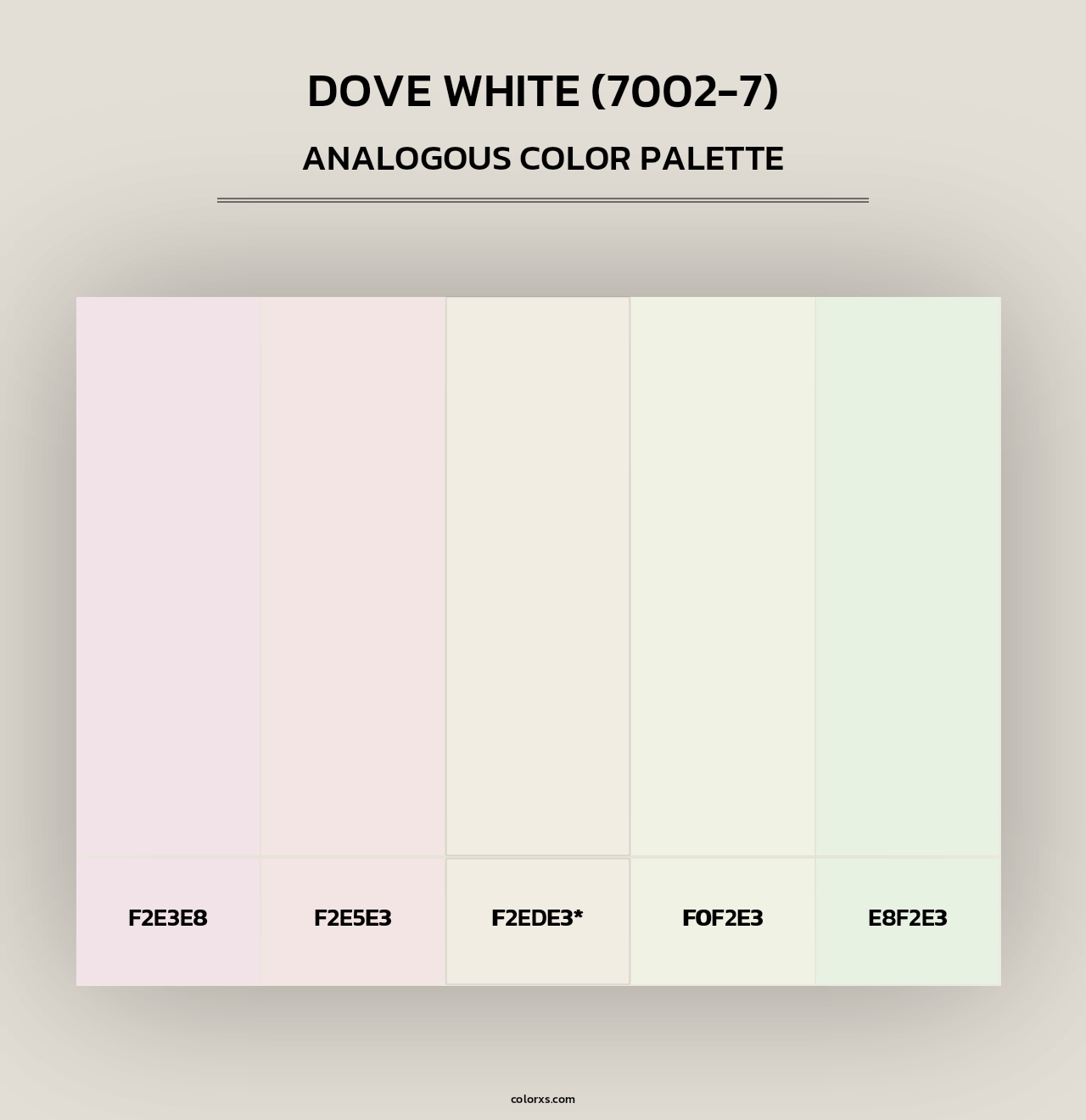 Dove White (7002-7) - Analogous Color Palette