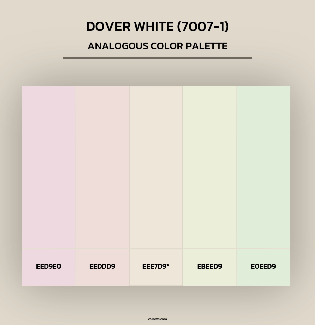 Dover White (7007-1) - Analogous Color Palette