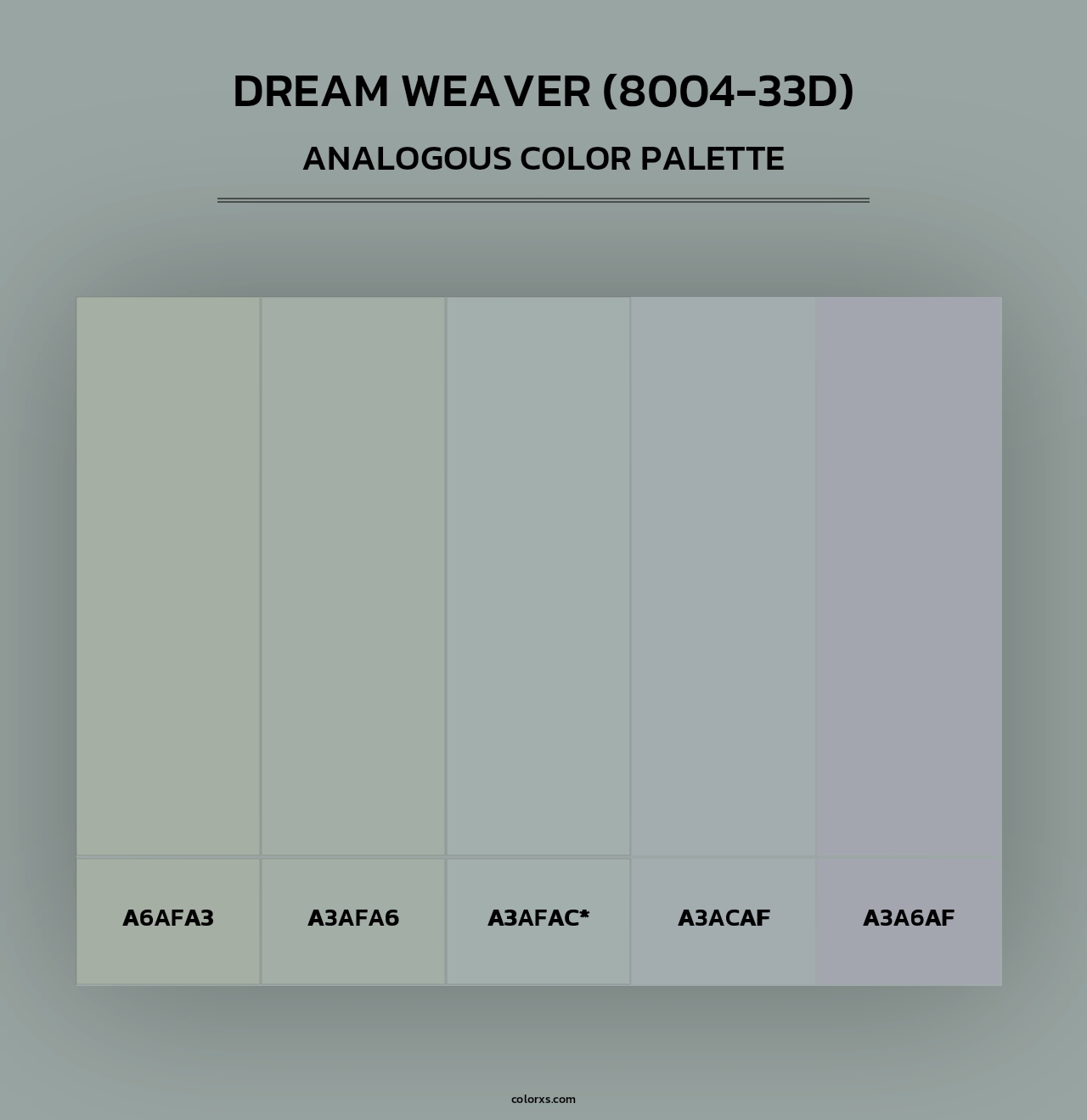 Dream Weaver (8004-33D) - Analogous Color Palette