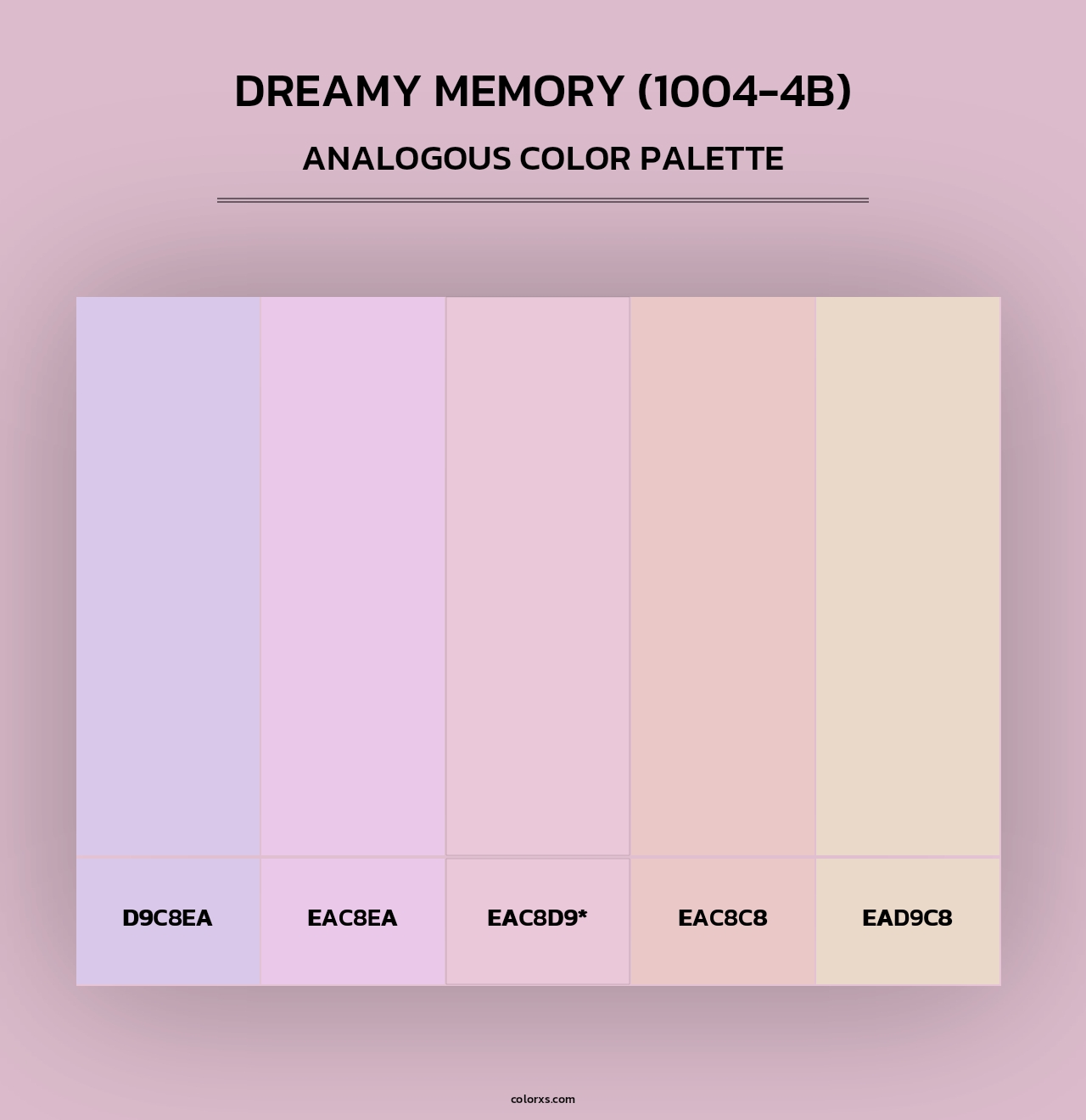 Dreamy Memory (1004-4B) - Analogous Color Palette