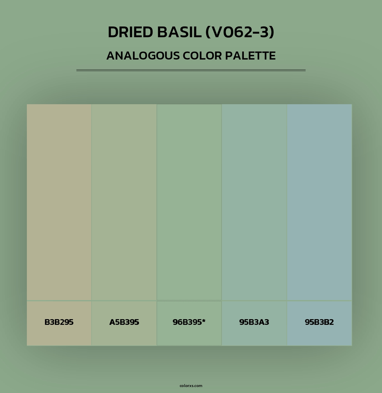 Dried Basil (V062-3) - Analogous Color Palette
