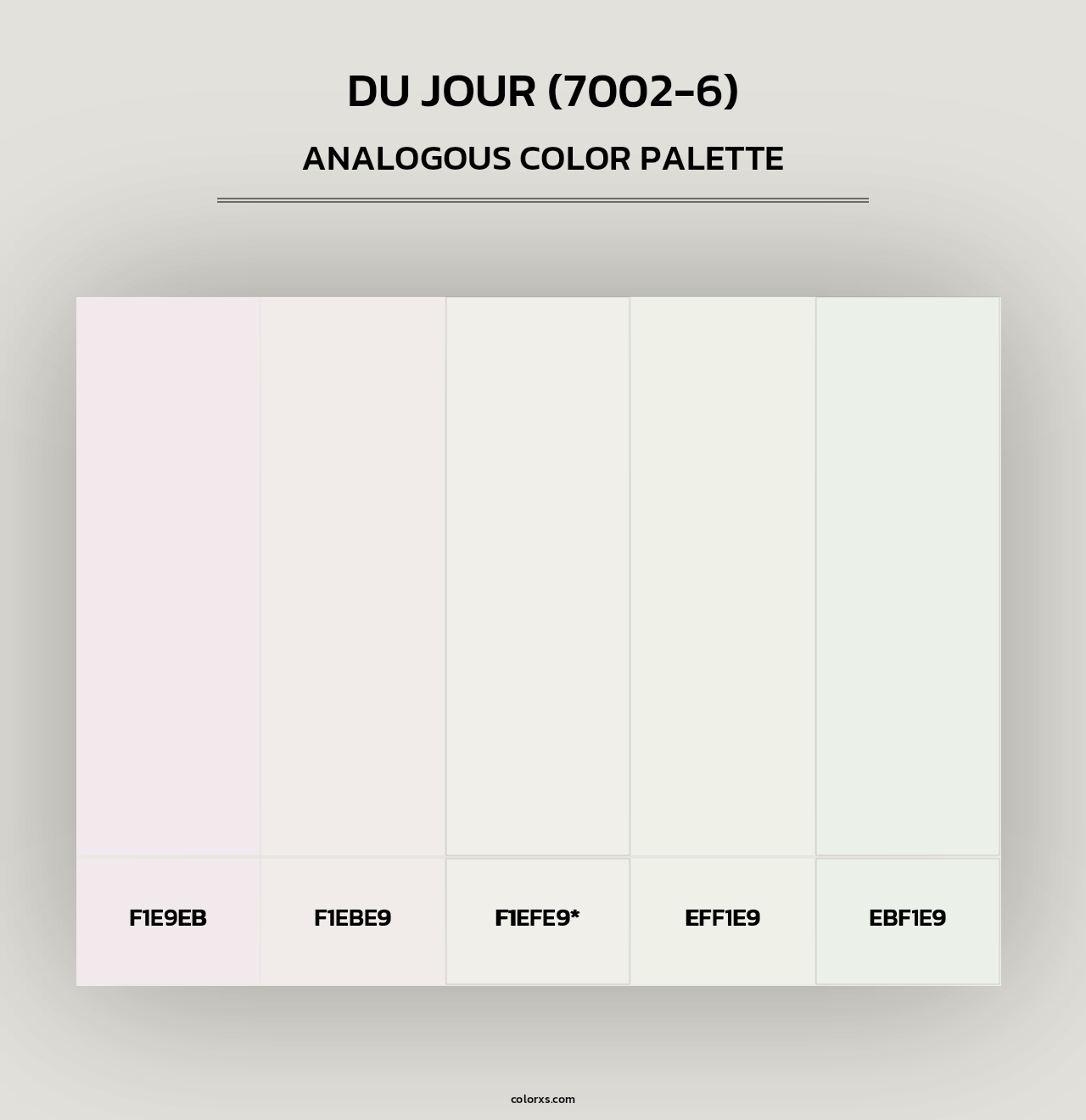 Du Jour (7002-6) - Analogous Color Palette