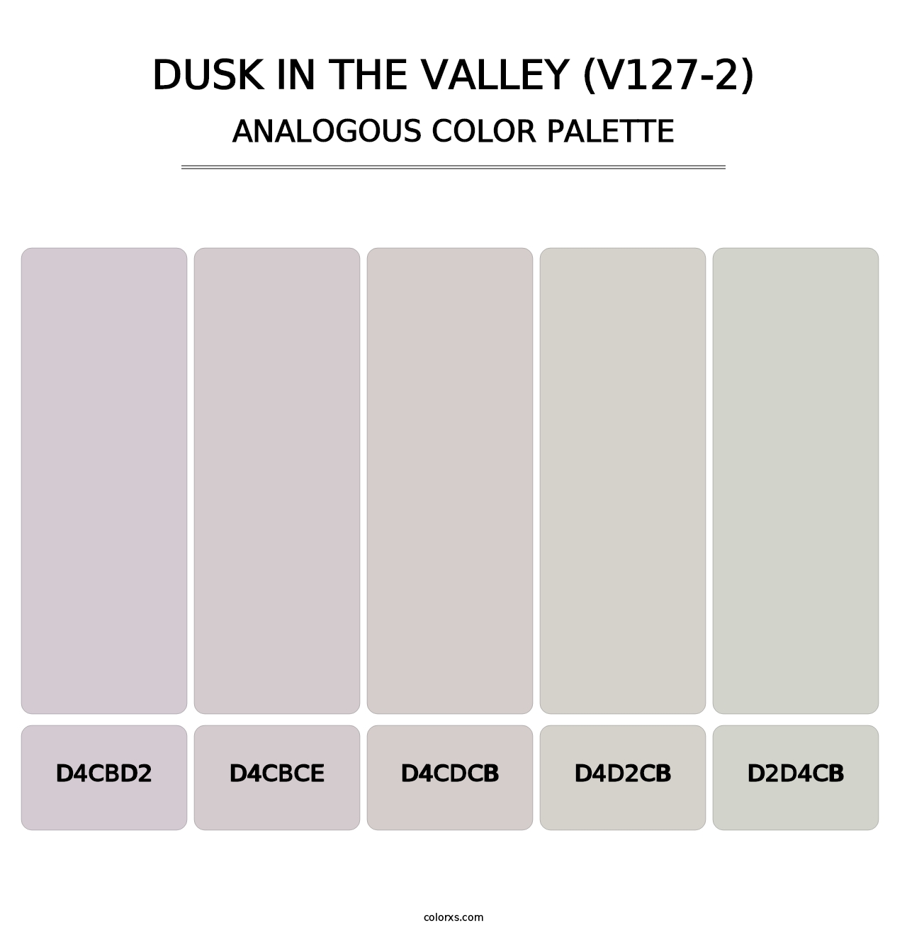 Dusk in the Valley (V127-2) - Analogous Color Palette