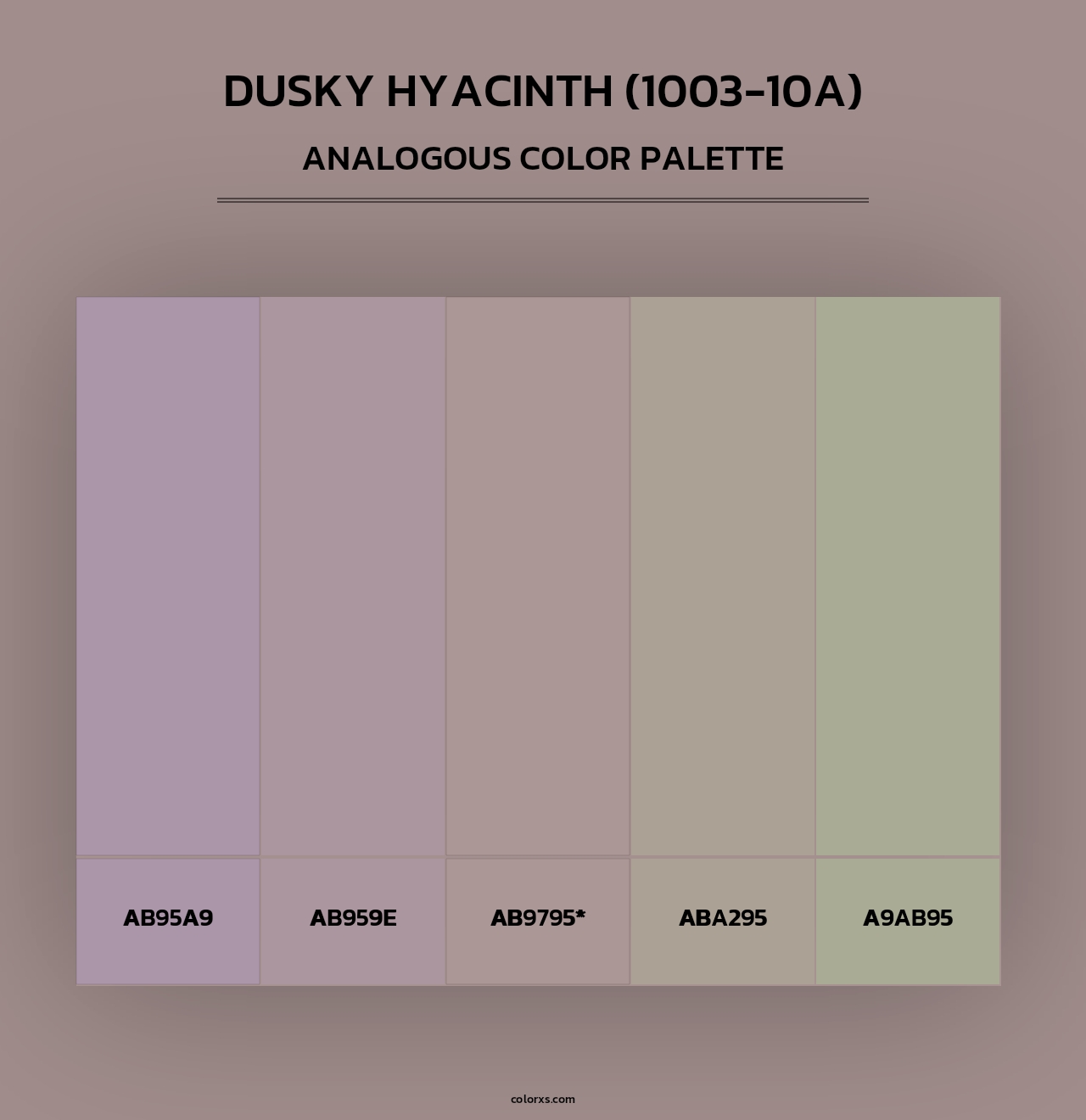 Dusky Hyacinth (1003-10A) - Analogous Color Palette