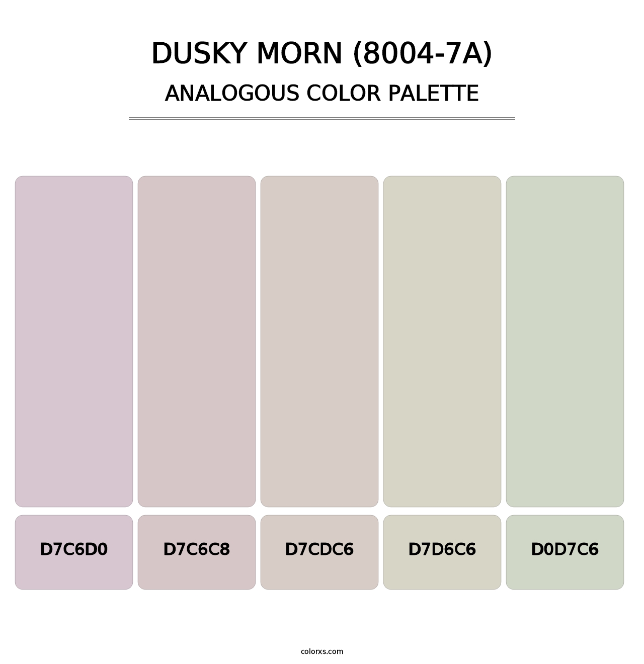 Dusky Morn (8004-7A) - Analogous Color Palette