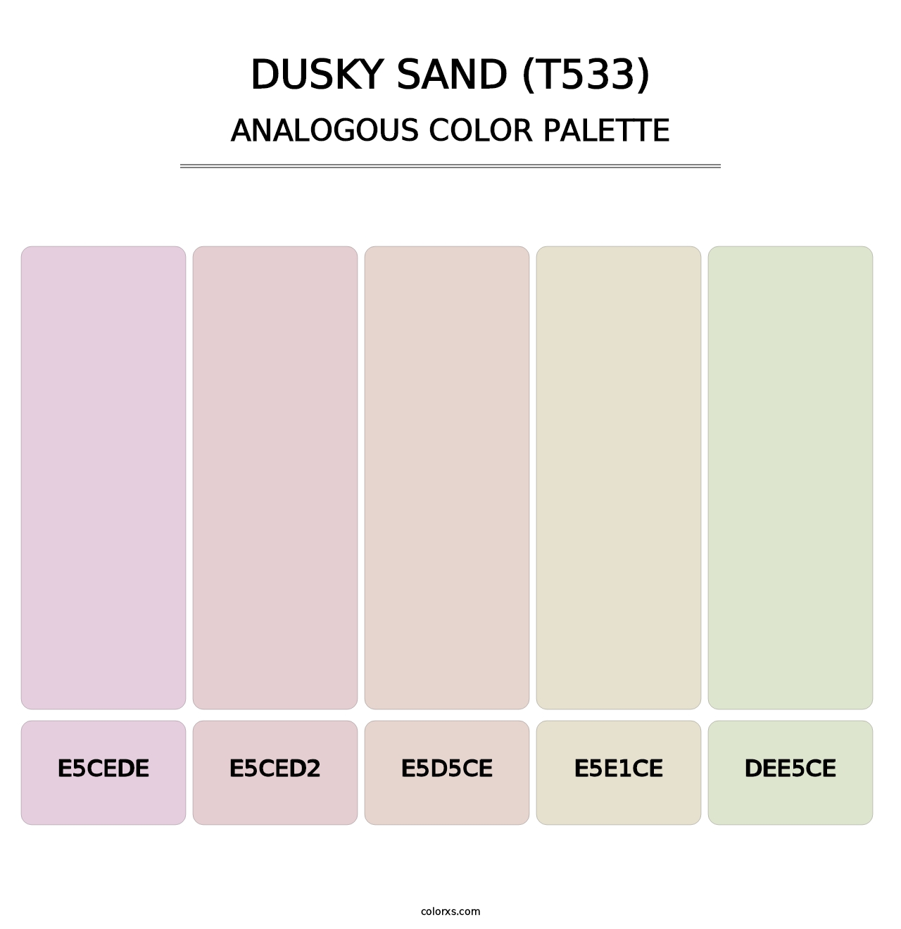 Dusky Sand (T533) - Analogous Color Palette