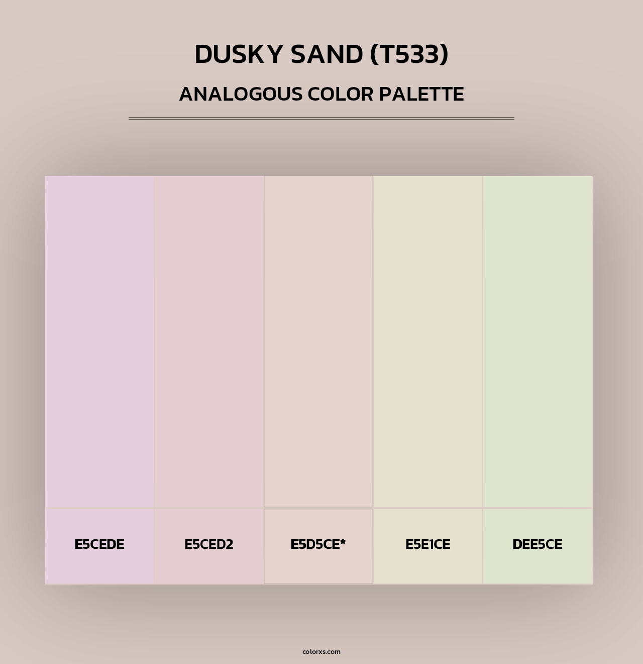 Dusky Sand (T533) - Analogous Color Palette