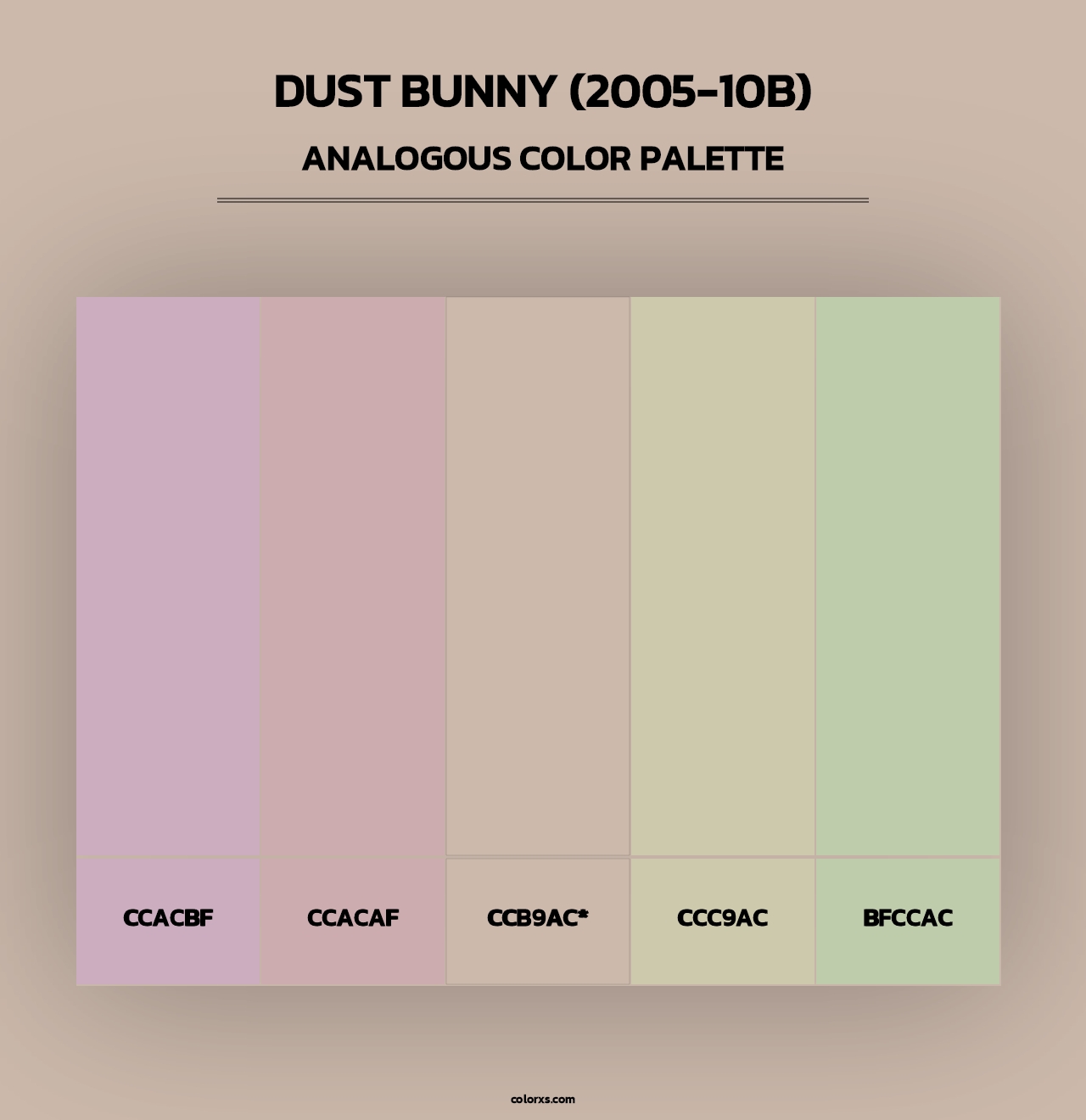 Dust Bunny (2005-10B) - Analogous Color Palette