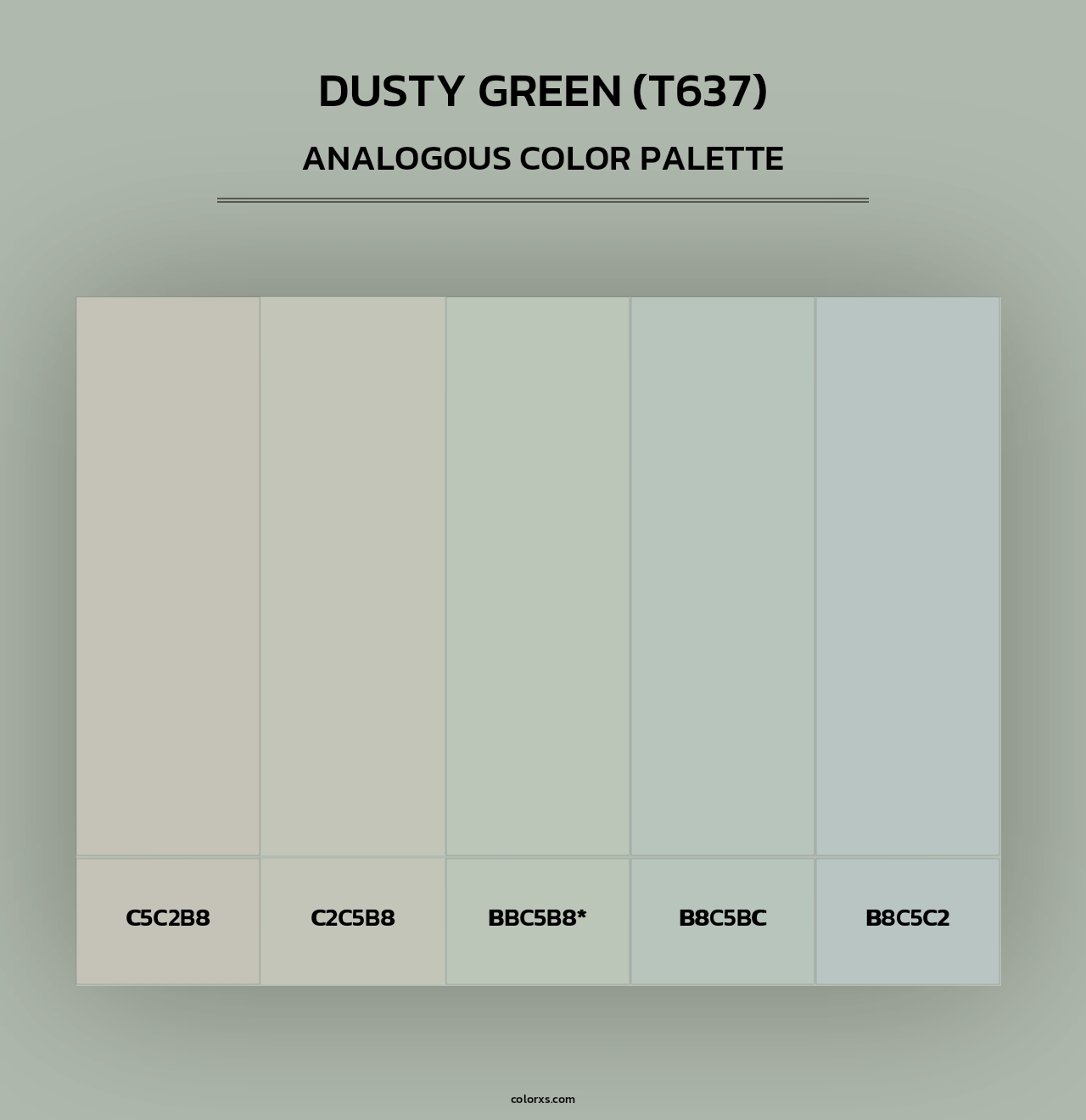 Dusty Green (T637) - Analogous Color Palette