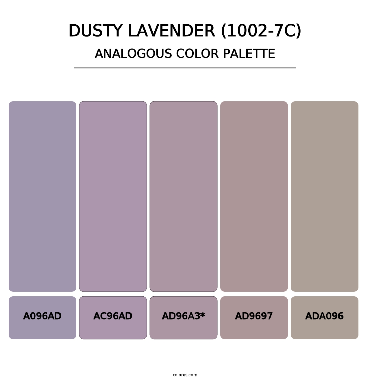 Dusty Lavender (1002-7C) - Analogous Color Palette