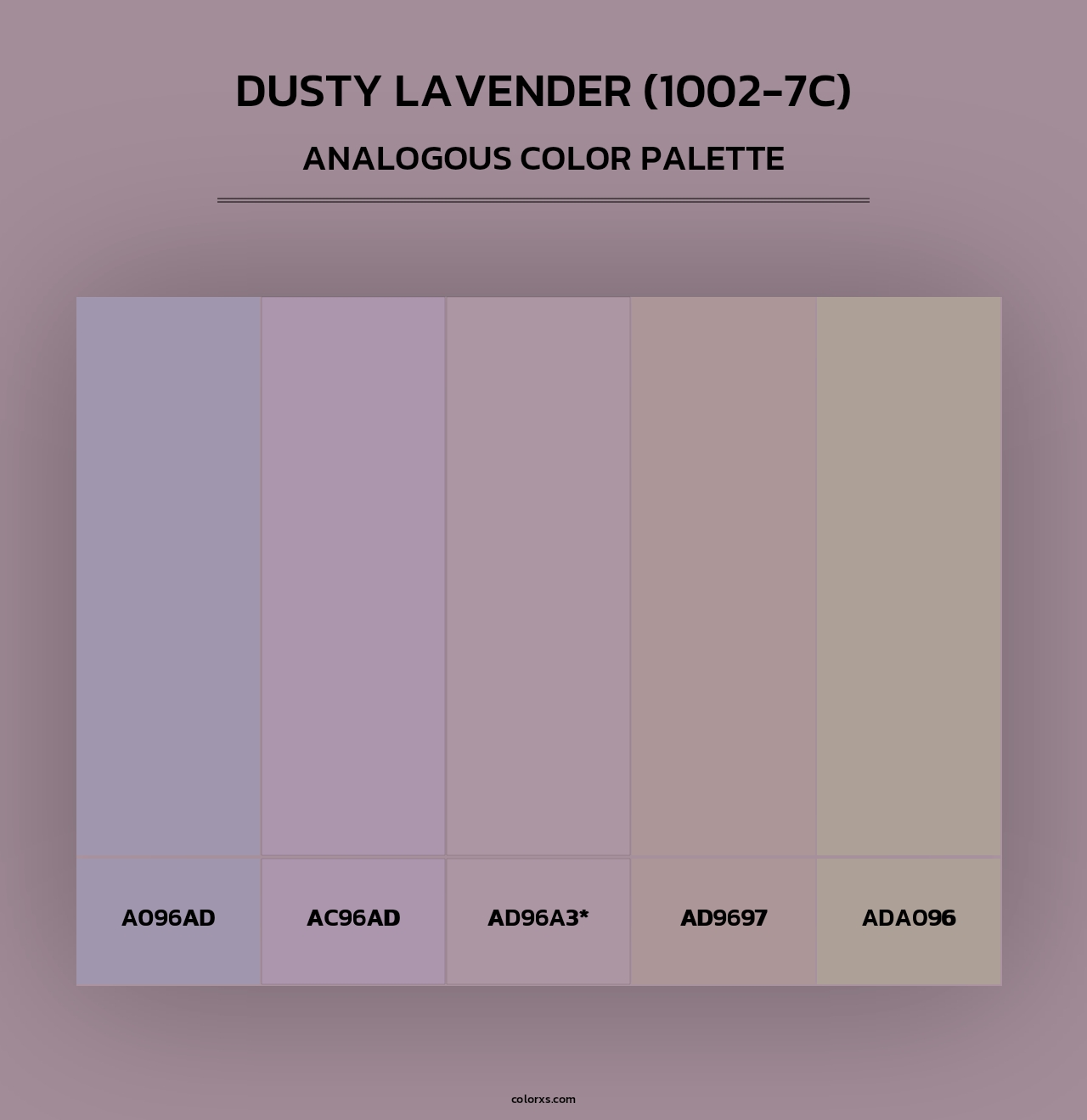 Dusty Lavender (1002-7C) - Analogous Color Palette