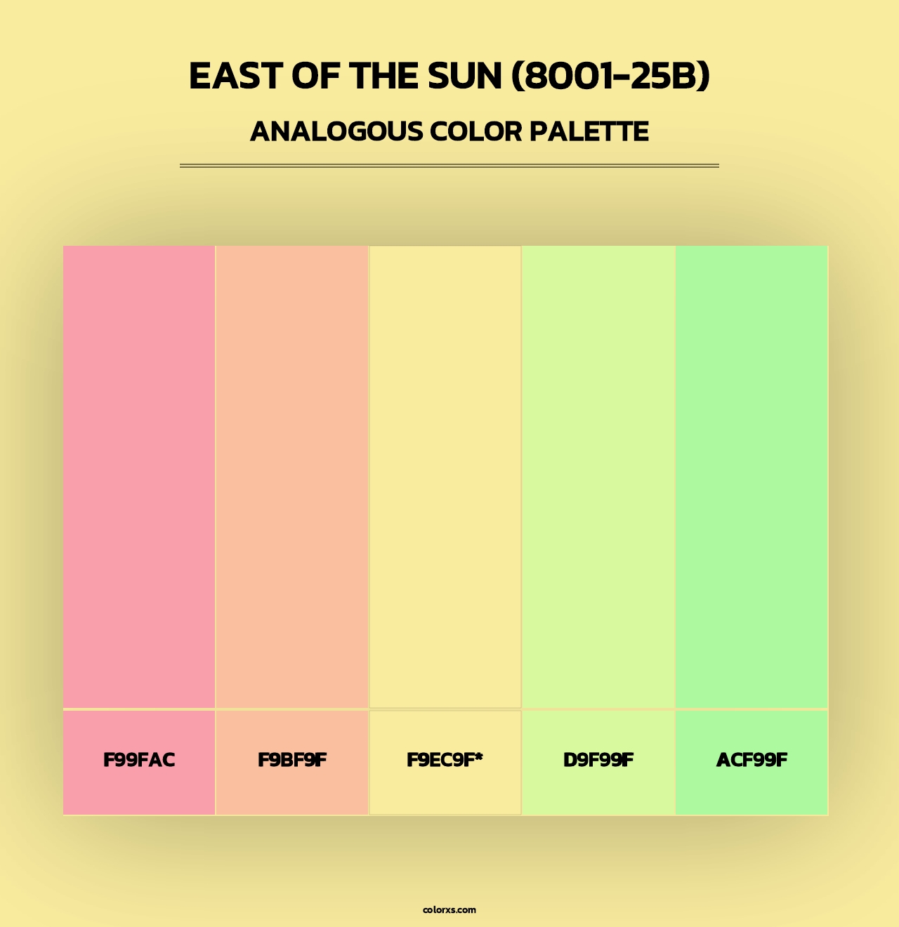 East of the Sun (8001-25B) - Analogous Color Palette