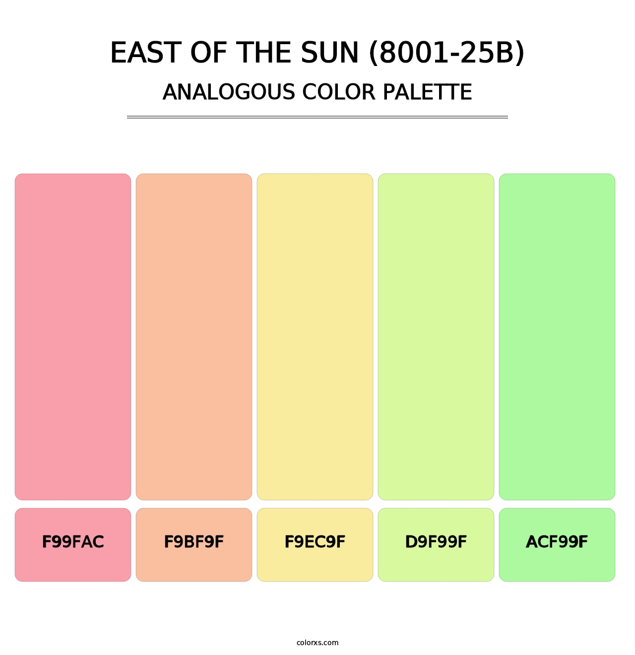 East of the Sun (8001-25B) - Analogous Color Palette