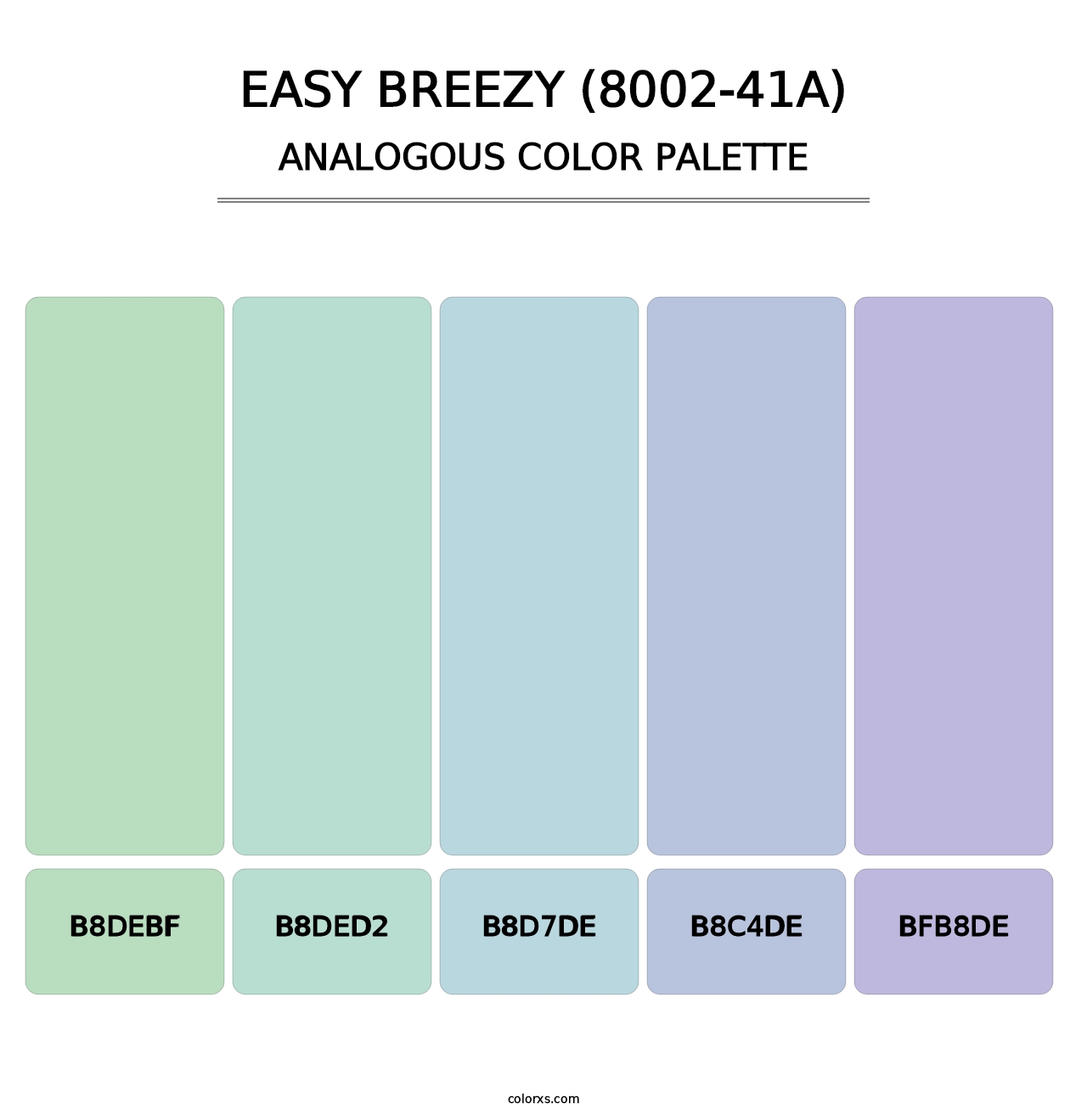 Easy Breezy (8002-41A) - Analogous Color Palette