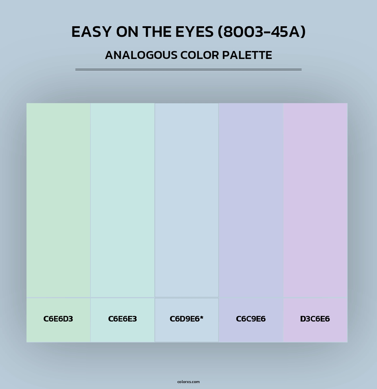 Easy on the Eyes (8003-45A) - Analogous Color Palette