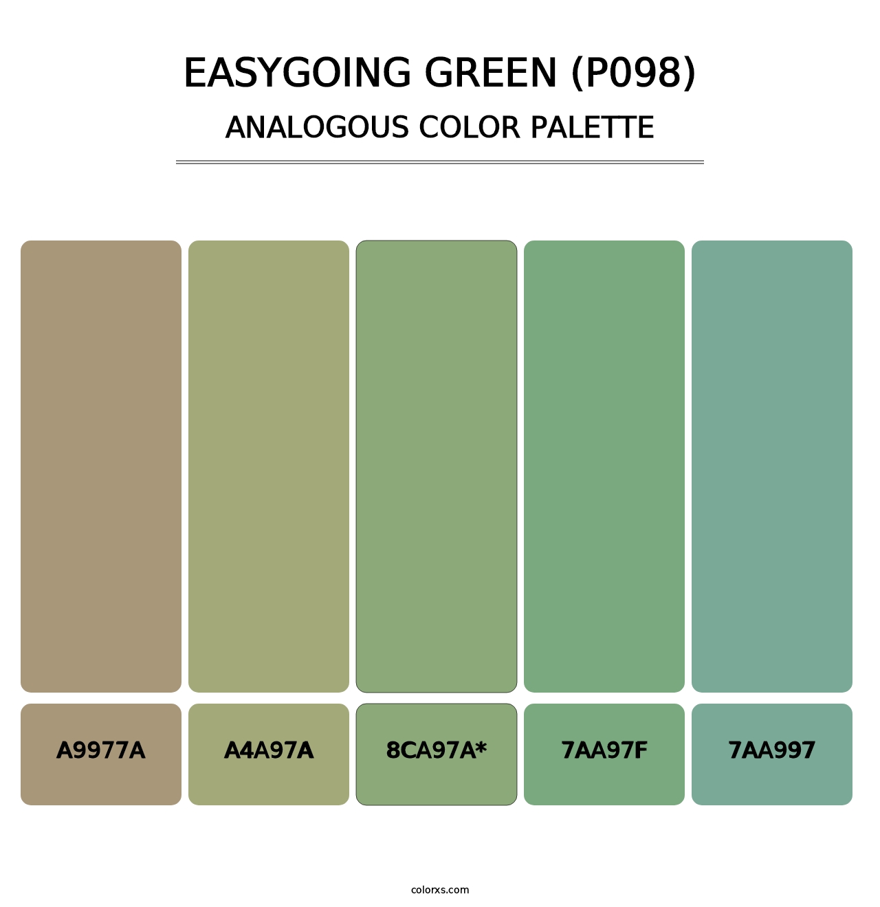 Easygoing Green (P098) - Analogous Color Palette