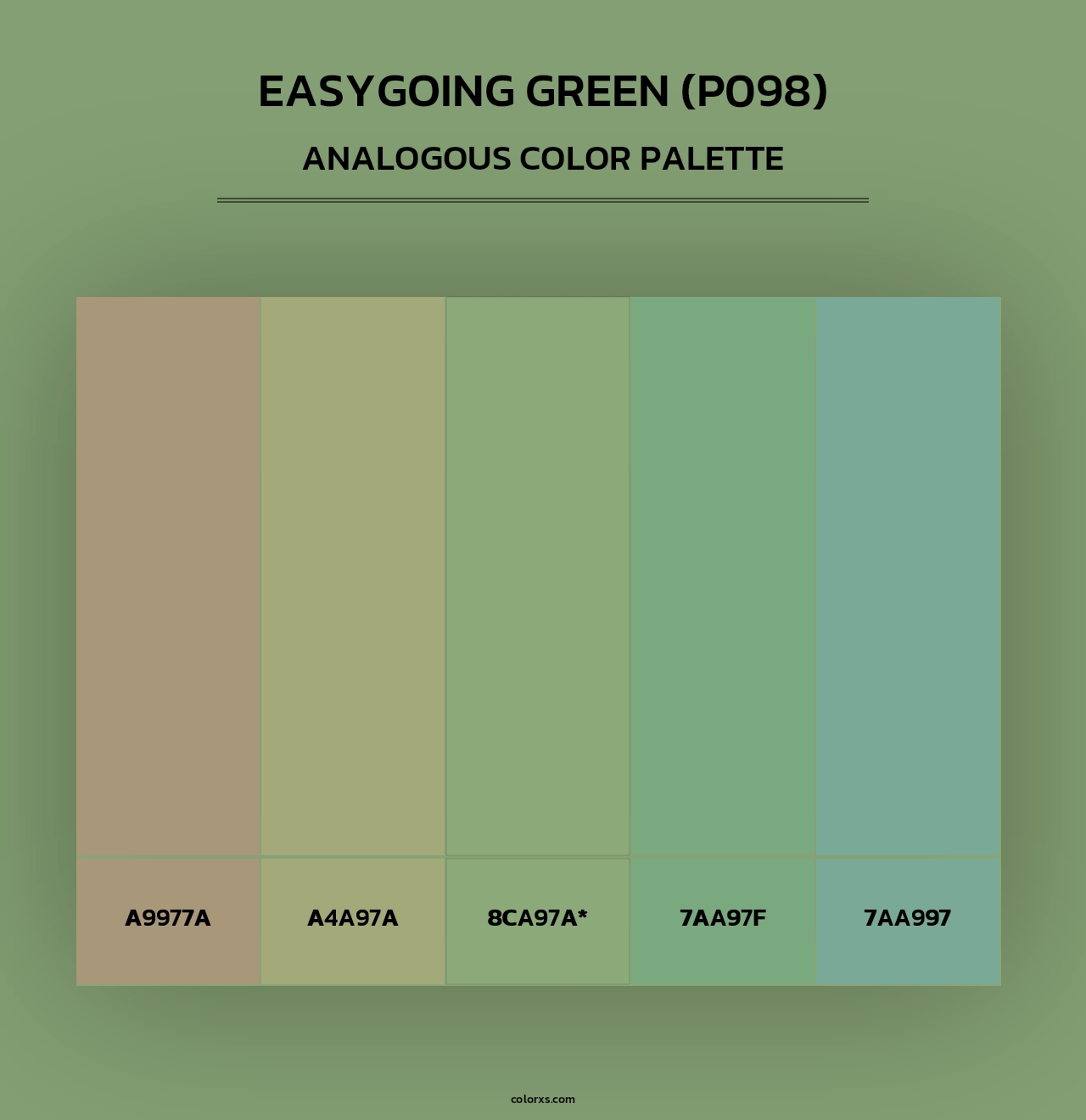 Easygoing Green (P098) - Analogous Color Palette