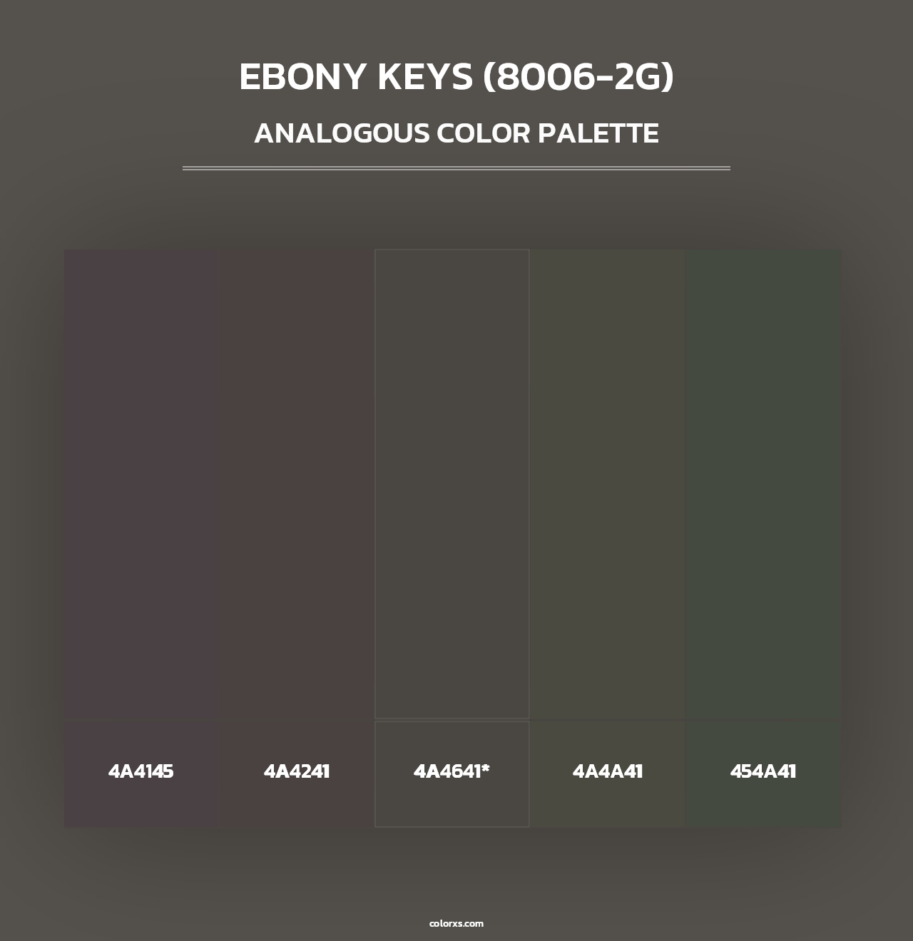 Ebony Keys (8006-2G) - Analogous Color Palette