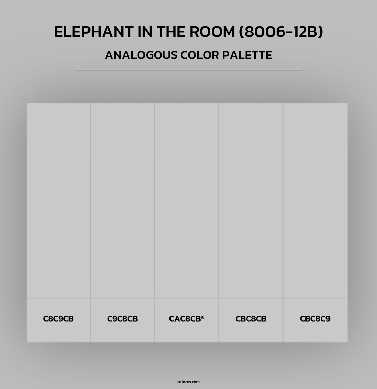 Elephant in the Room (8006-12B) - Analogous Color Palette