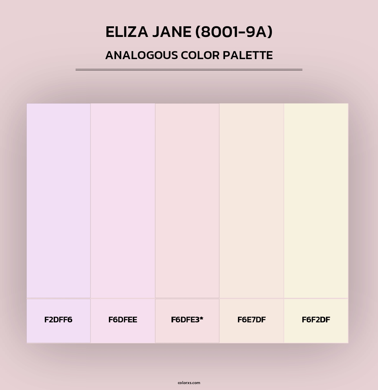 Eliza Jane (8001-9A) - Analogous Color Palette