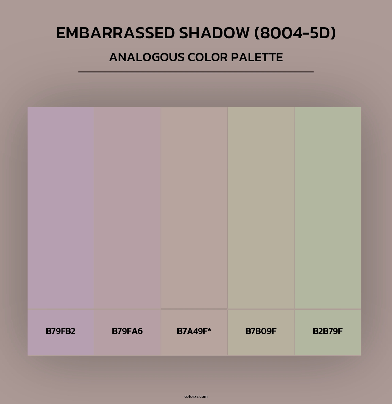 Embarrassed Shadow (8004-5D) - Analogous Color Palette